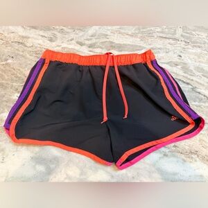 Adidas Running Shorts Women’s Black Neon Trim Athletic Workout Shorts Medium